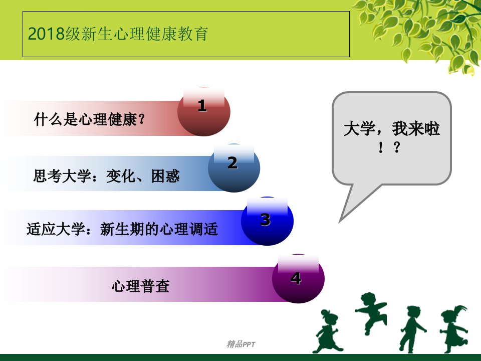 大学生心理健康教育之新生入学适应ppt课件