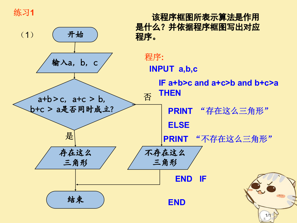 高中数学第一章算法初步1.2条件语句习题全国公开课一等奖百校联赛微课赛课特等奖PPT课件