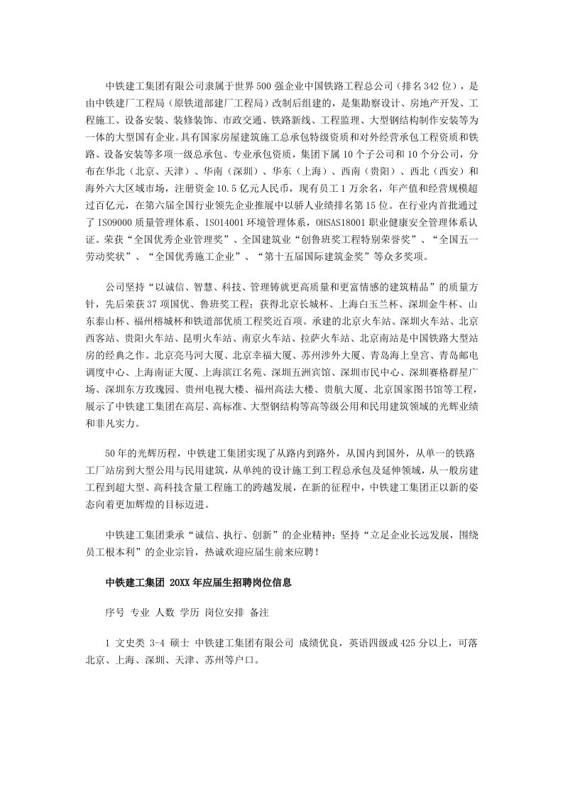 建筑工程管理-中铁建工集有限公司隶属于世界5强企业中国铁路工程