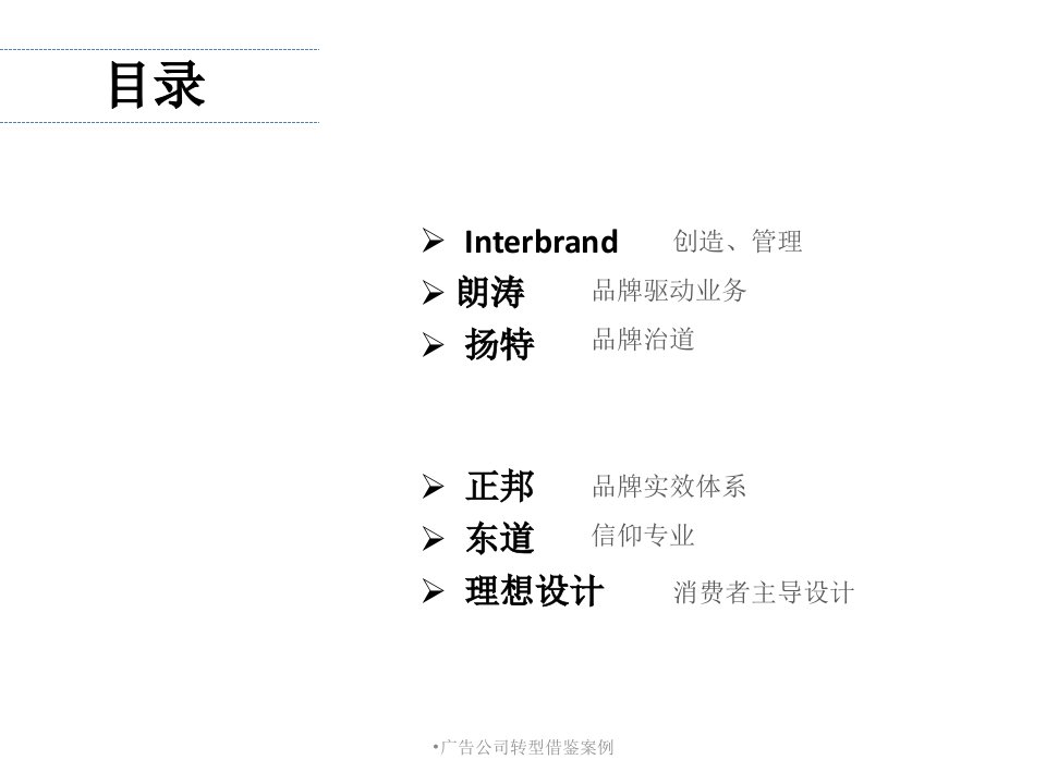 广告公司转型借鉴案例课件