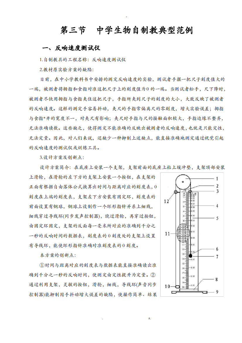 生物自制教具范例