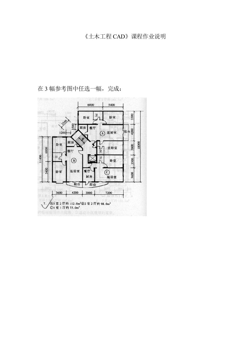 《土木工程CAD》课程作业说明