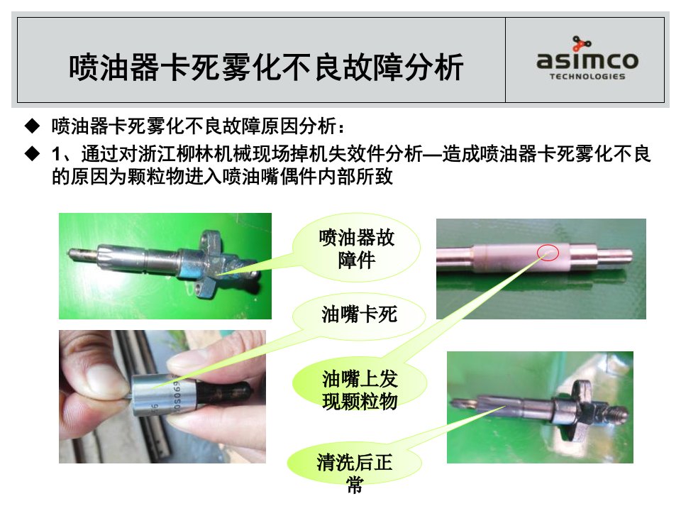 云内SQ077喷油器卡死雾化不良故障分析整改报告