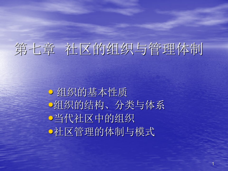 社区的组织与管理体制ppt课件