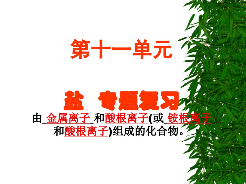 中考化学复习ppt课件：盐