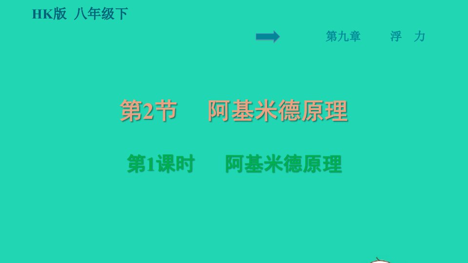 2021八年级物理全册第9章浮力9.2阿基米德原理第1课时阿基米德原理习题课件新版沪科版