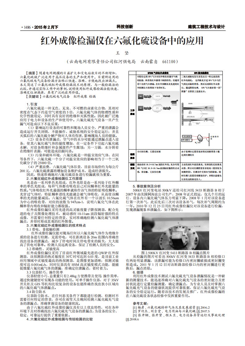 红外成像检漏仪在六氟化硫设备中的应用