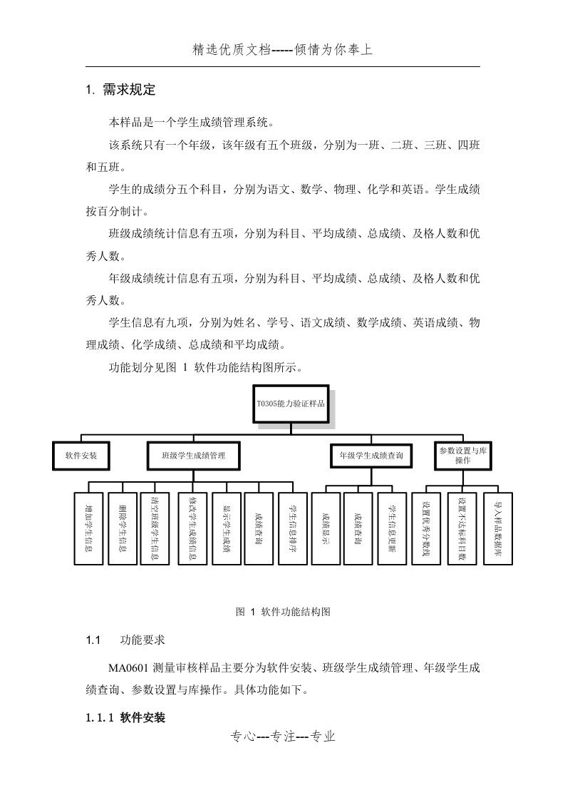 学生信息管理系统需求规定(共8页)