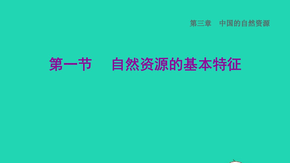 2021秋八年级地理上册第三章中国的自然资源第1节自然资源的基本特征习题课件新版新人教版