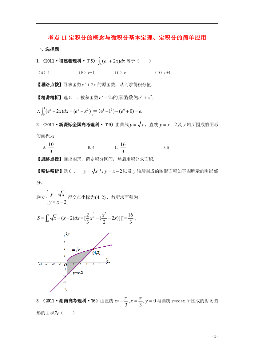 2012高考数学热点考点精析