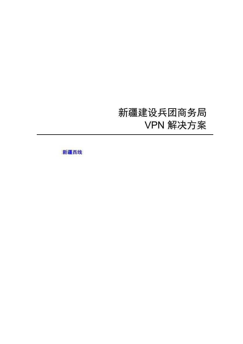 《VPN解决方案》word版