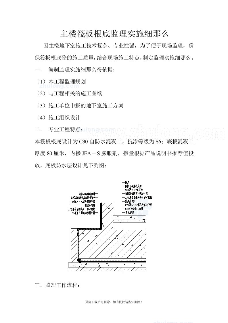 筏板基础监理实施细则