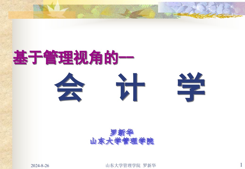 mba会计学课件(ppt