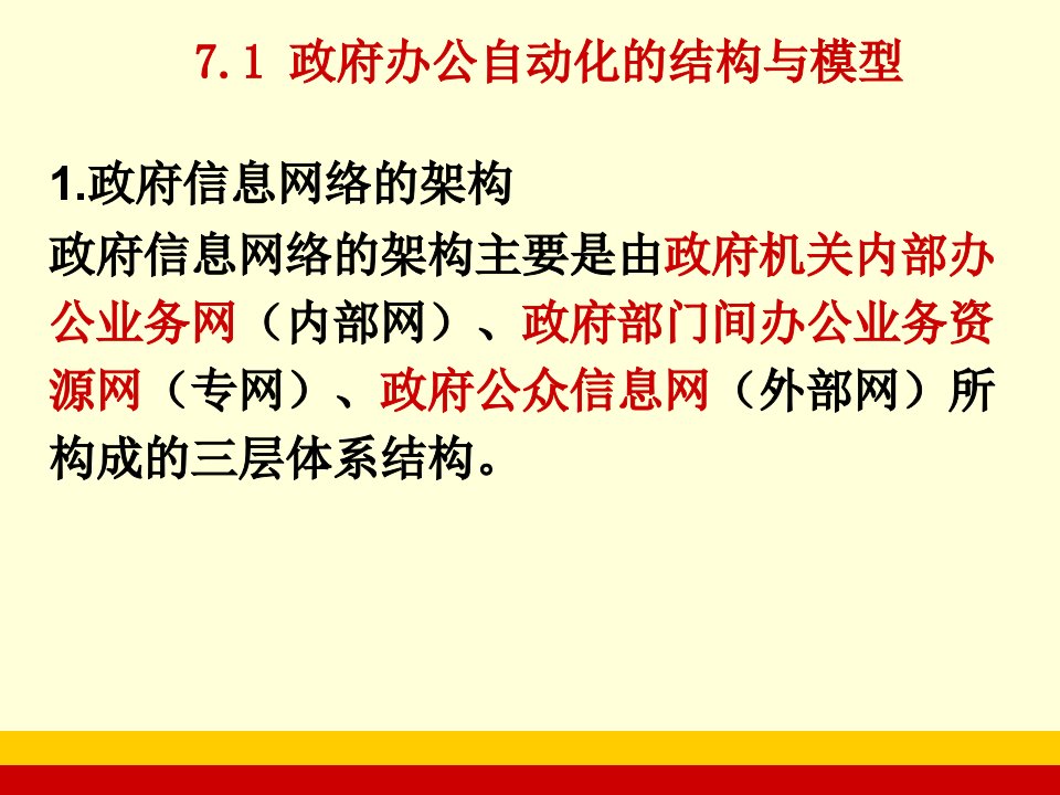 第七章、政府办公自动化