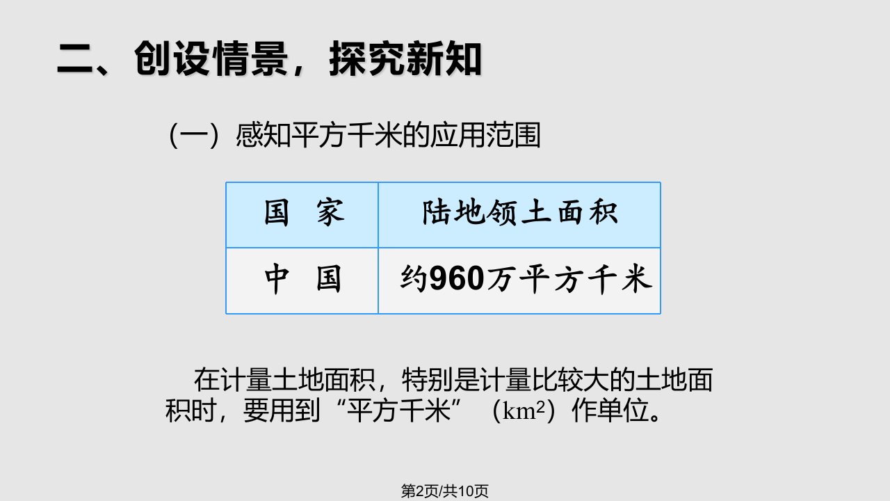 平方千米的认识课件