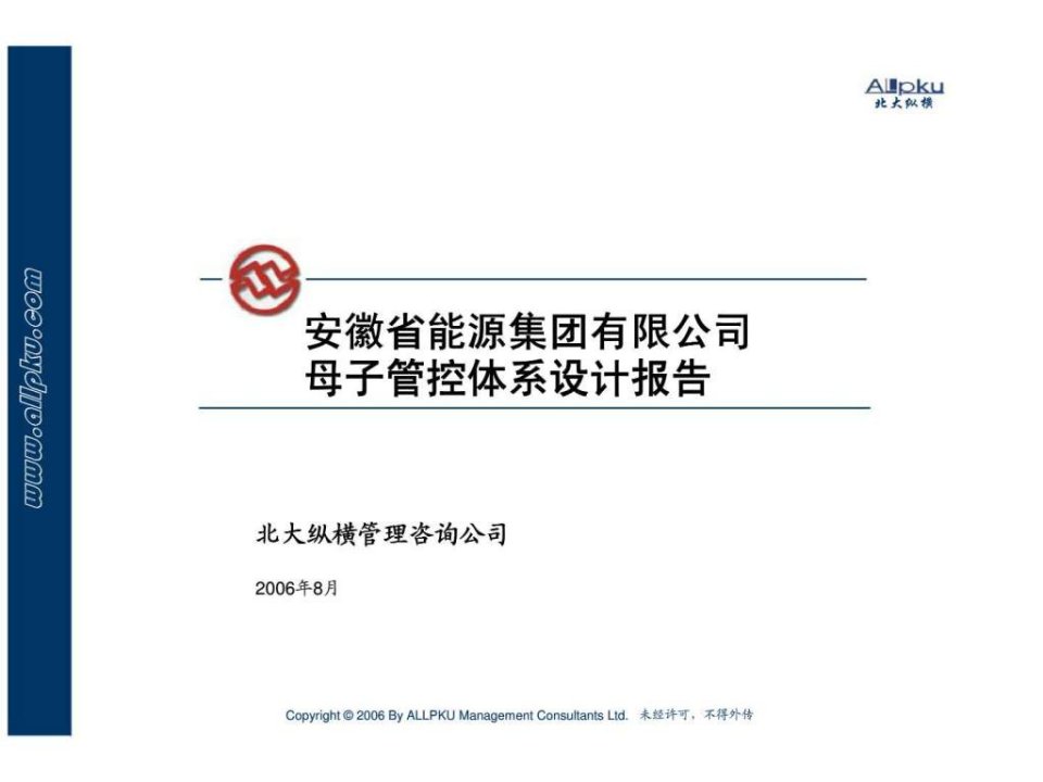 安徽省能源集团有限公司母子管控体系设计报告