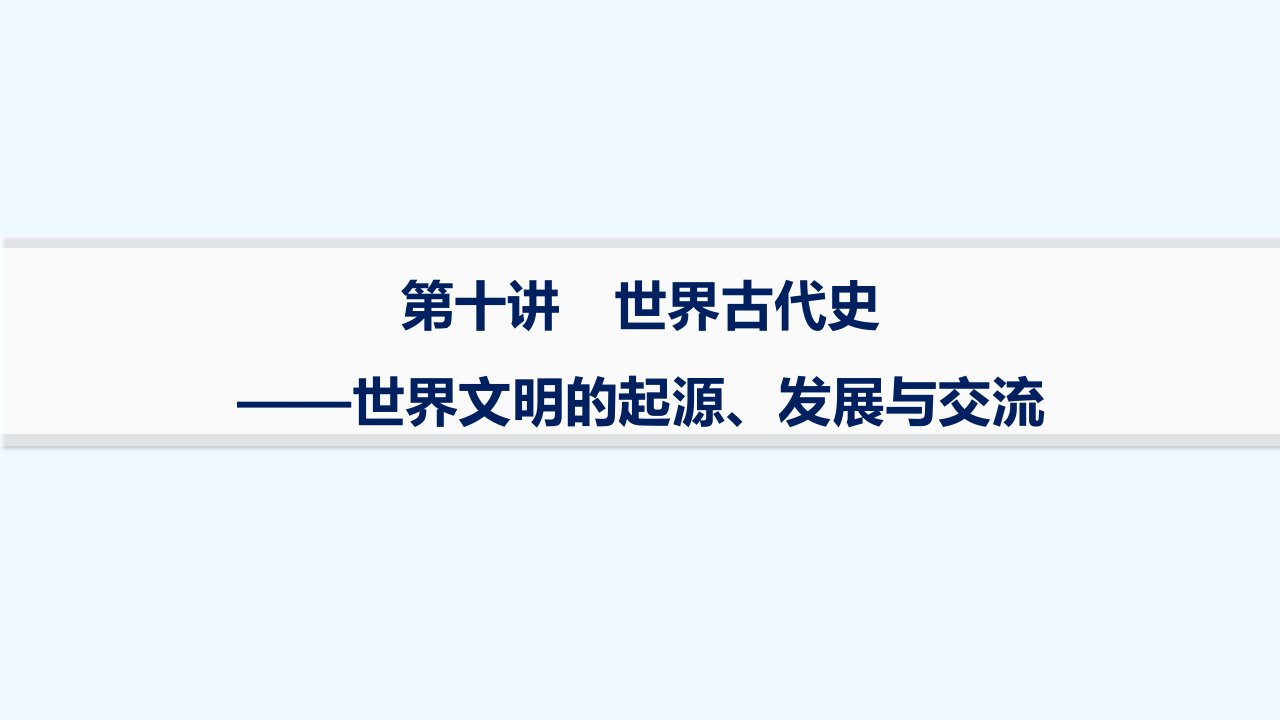 适用于新高考新教材通史版2024版高考历史二轮复习专题突破练第10讲世界古代史