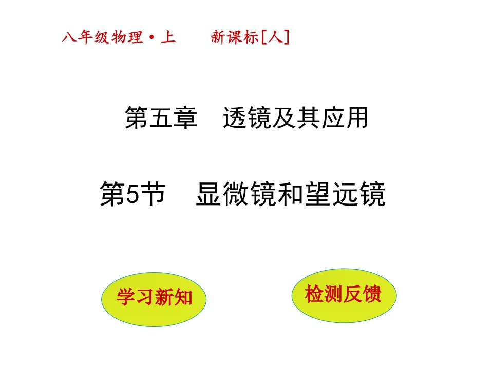【人教版】2017年八年级物理上册：5.5《显微镜和望远镜》（29页）