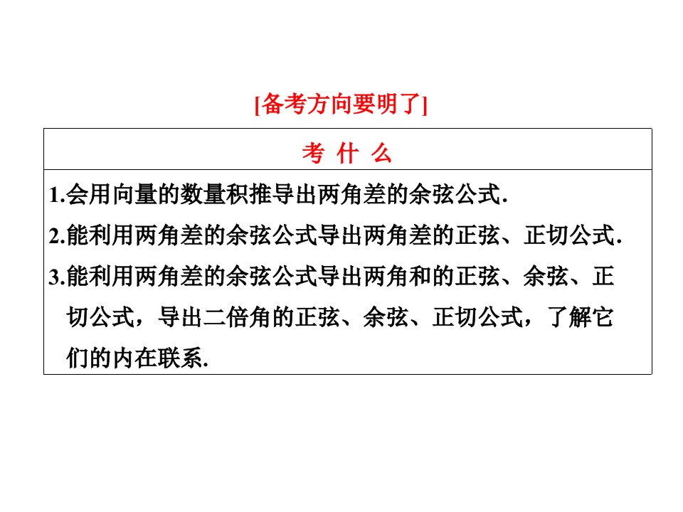 两角和与差的三角函数市公开课一等奖课件百校联赛获奖课件