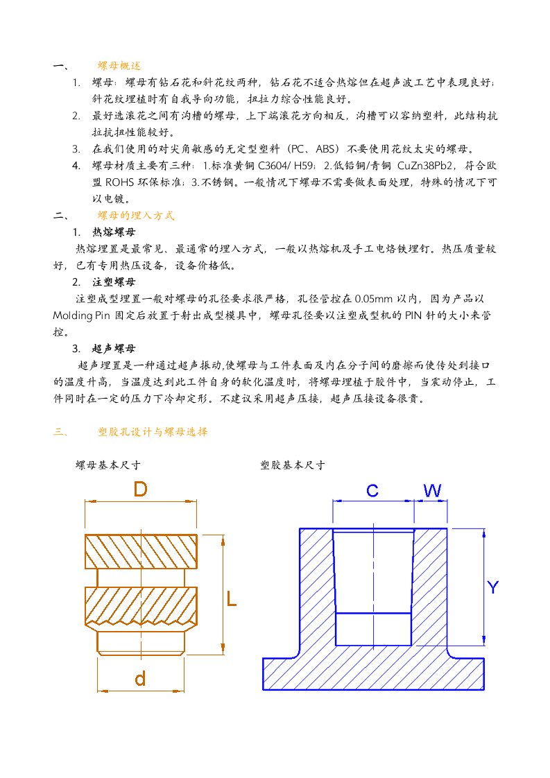 结构设计-螺母埋入