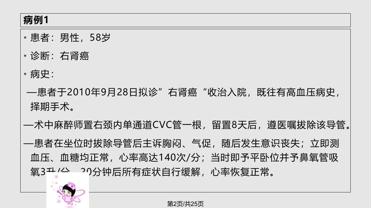 CVC导管拔管窘迫综合征