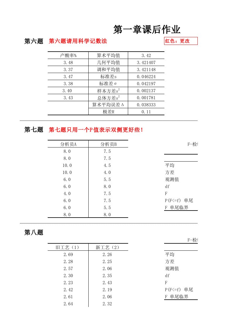 实验设计与数据处理课后习题