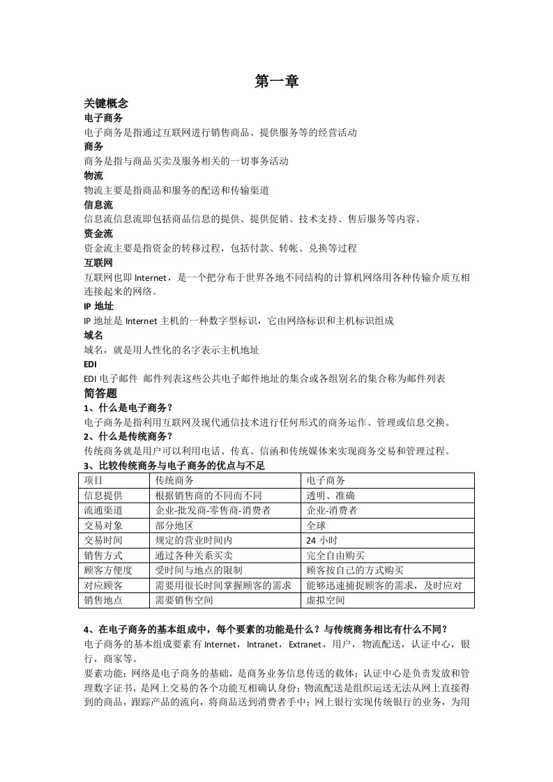 电子商务概论解析