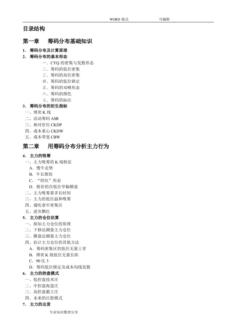 炒股用筹码分布（完整版）(陈浩)