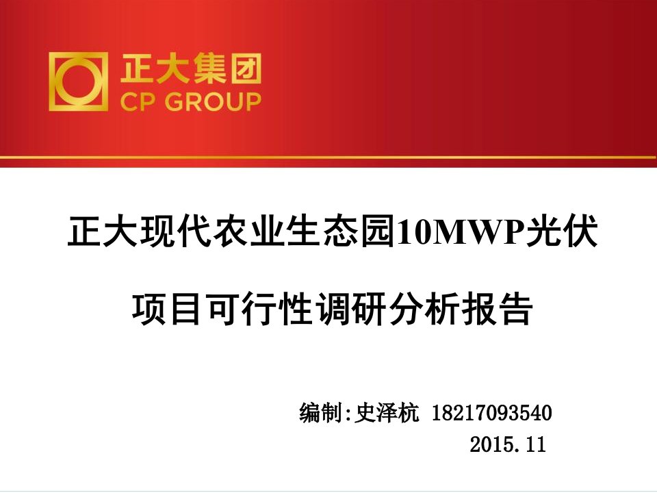 光伏项目可行性调研分析报告