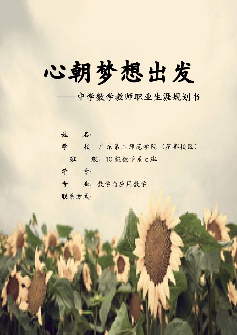 职业规划-黄琬茹职业规划书正文