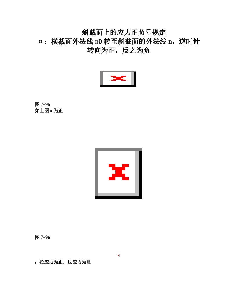 斜截面上的应力正负号规定