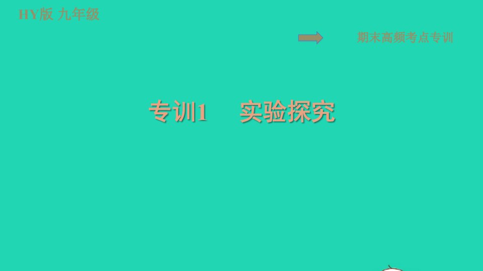 2022九年级物理下册期末专训1实验探究习题课件新版粤教沪版