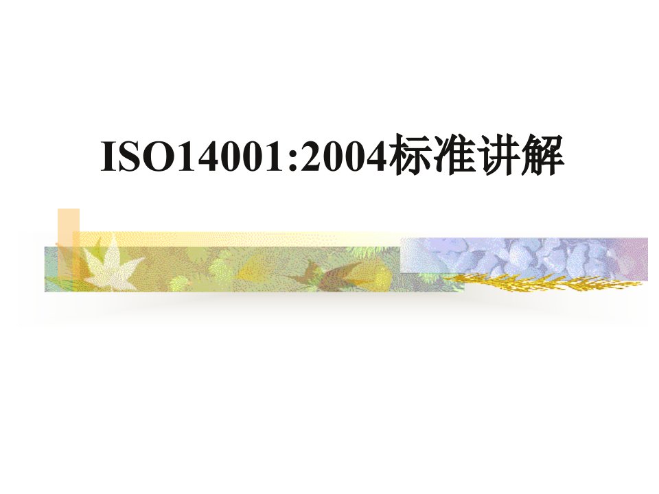 ISO14001标准培训