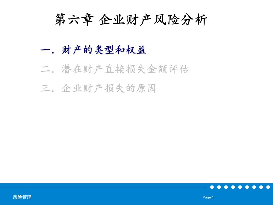 第六章企业财产风险分析