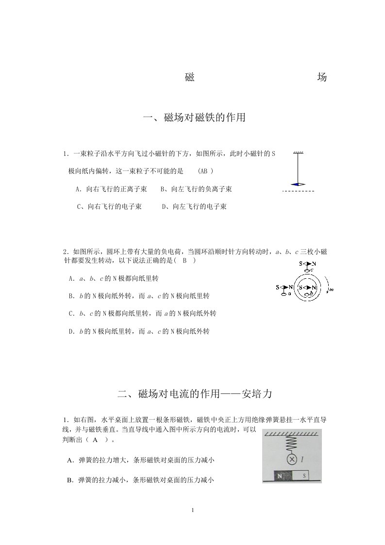 磁场基础部分