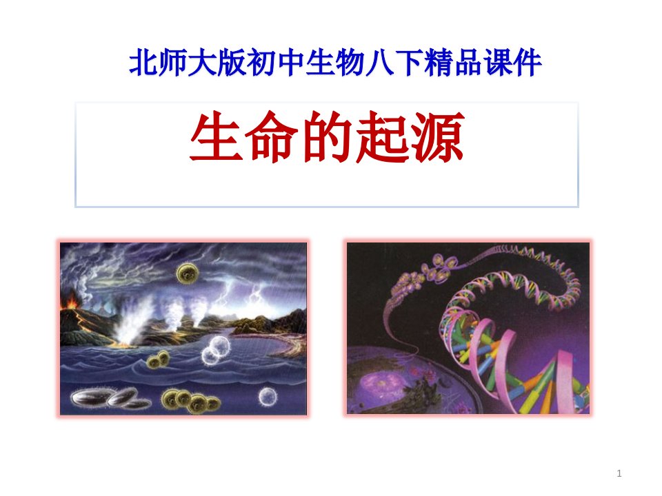 北师大版生物《生命的起源》ppt课件