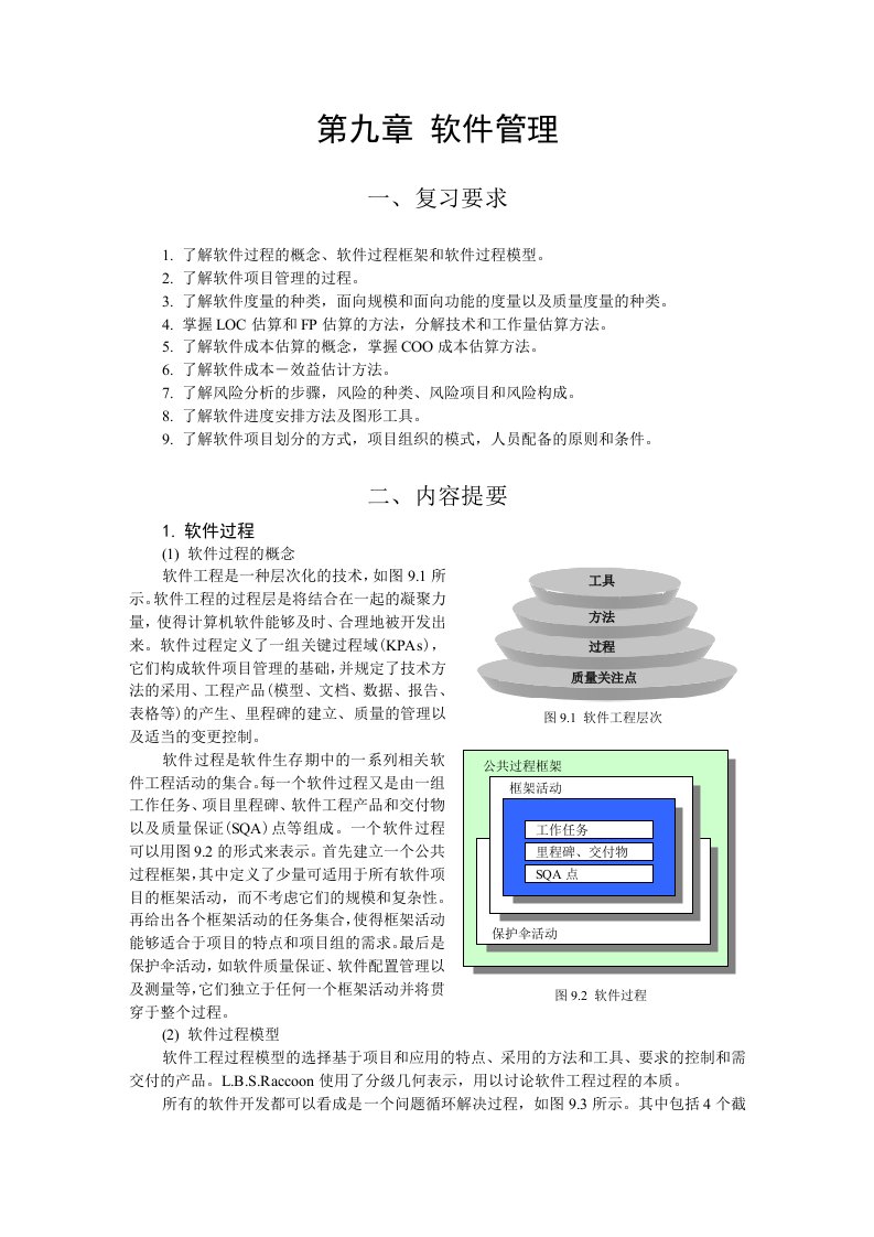 建筑工程管理-软件工程第八章复习资料