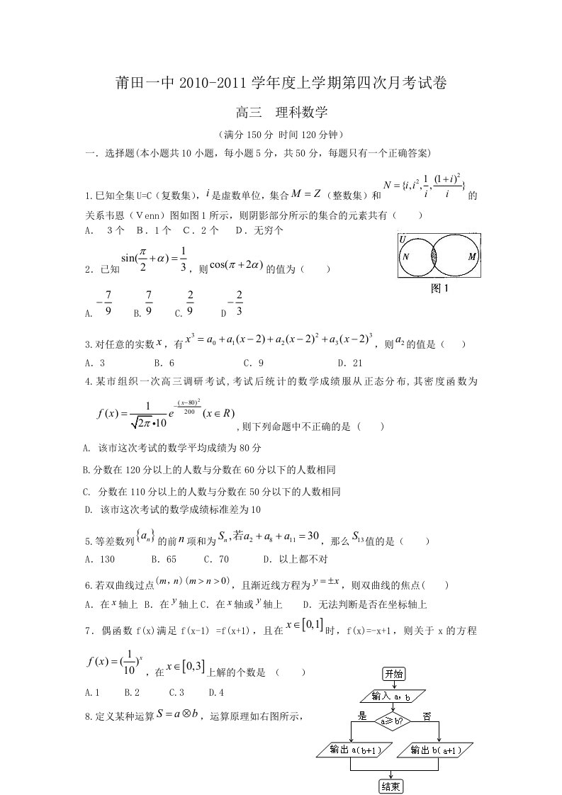 高三数学模拟试卷