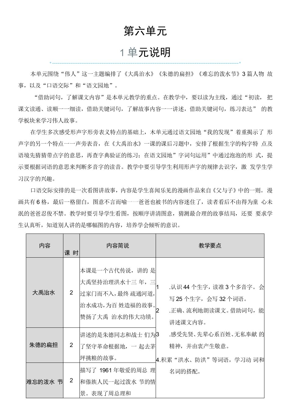 小学语文人教二年级上册（2023年新编）第六单元-15大禹治水【教案】