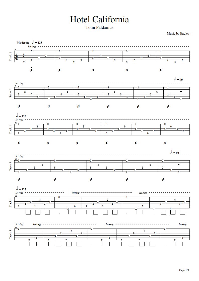 Hotel-California.-独奏-吉他-谱-指弹-pdf