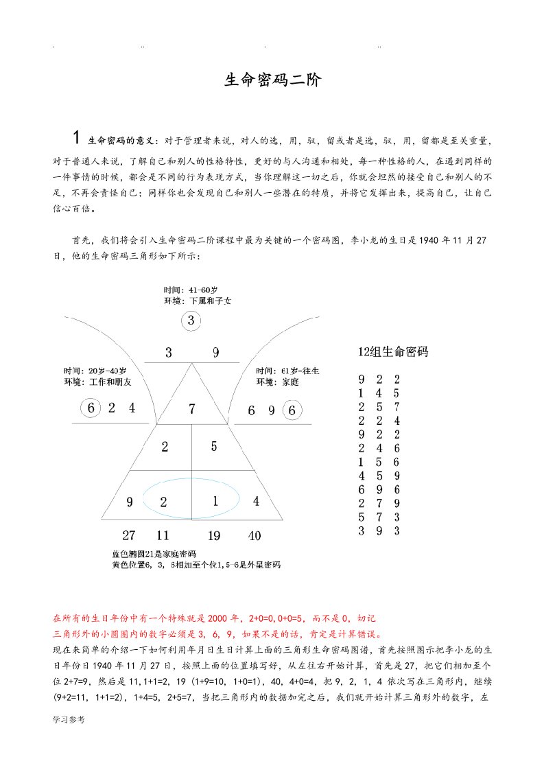 生命密码二阶课程