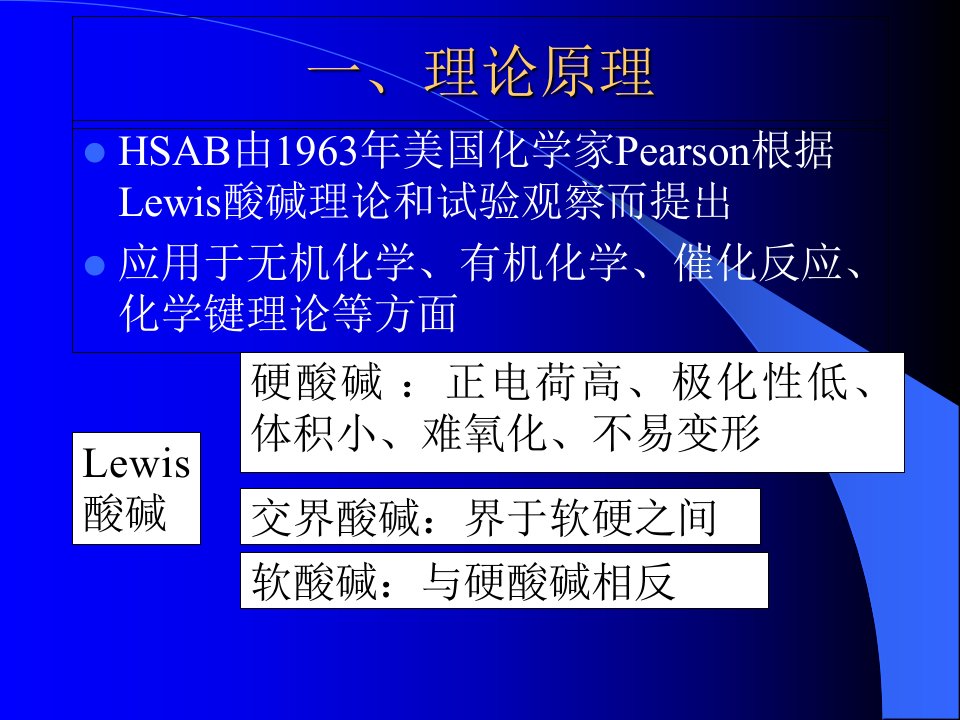 软硬酸碱理论和其在分析化学中的应用市公开课获奖课件省名师示范课获奖课件