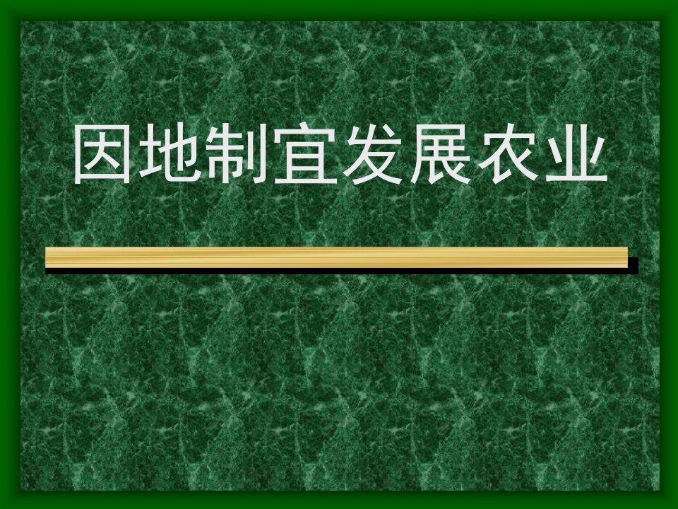 人教版地理八上《因地制宜发展农业》