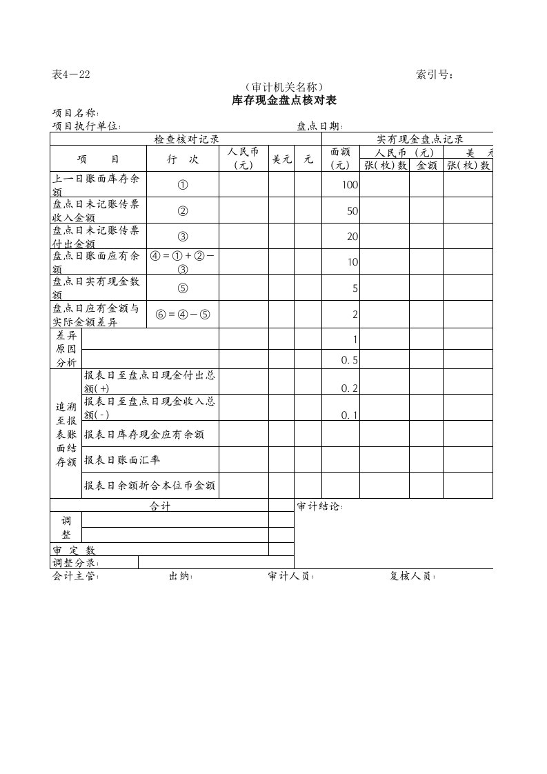 金融保险-银行存款余额调节表