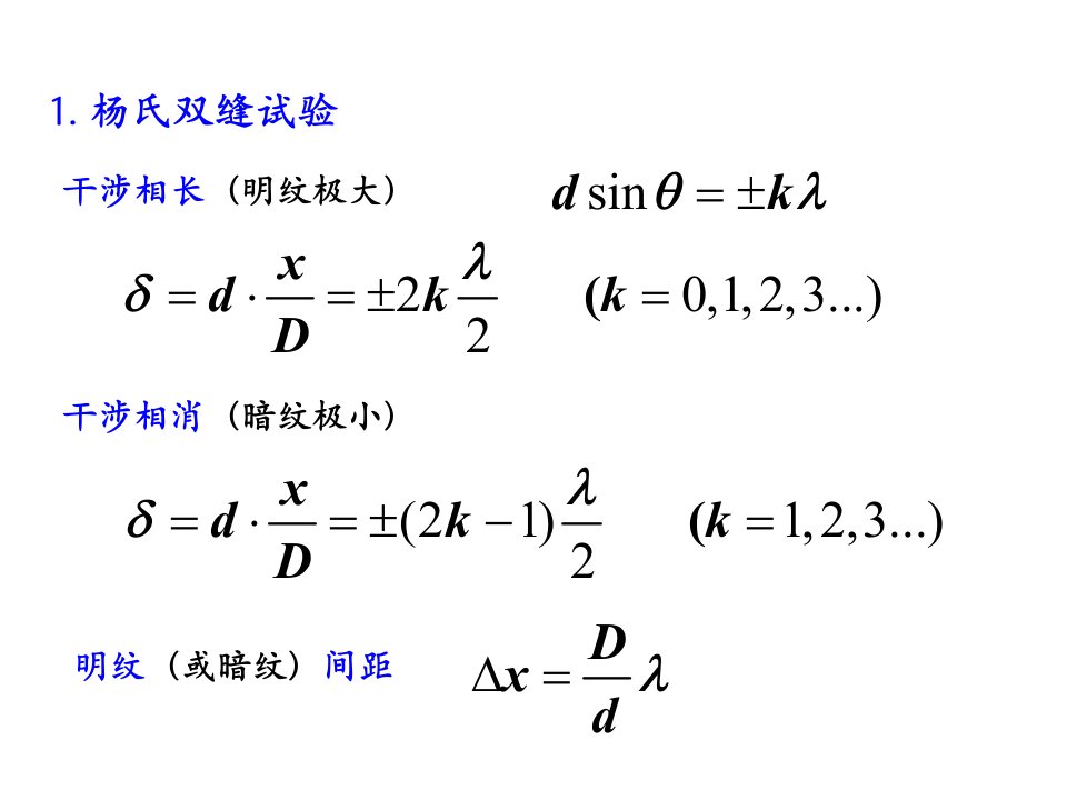 大学物理光的干涉和衍射市公开课获奖课件省名师示范课获奖课件