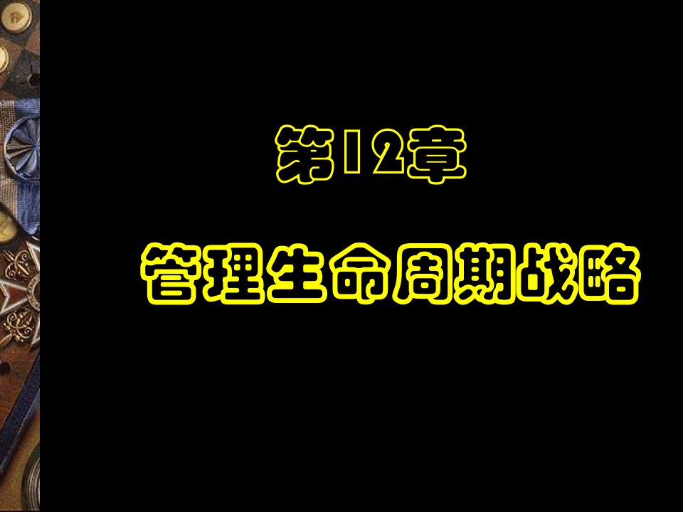 [精选]第十二章管理生命周期战略(市场营销-清华大学胡左浩)