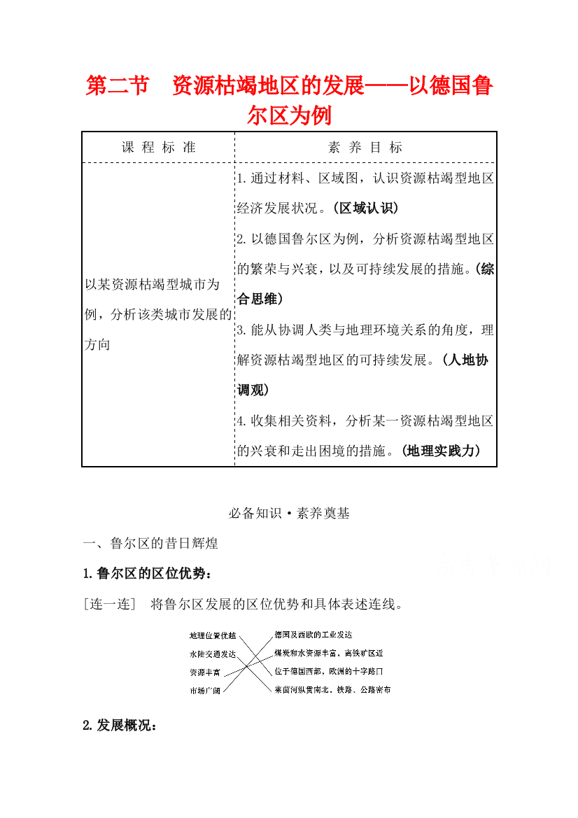 新教材2020-2021学年鲁教版地理选择性必修2学案：2-2