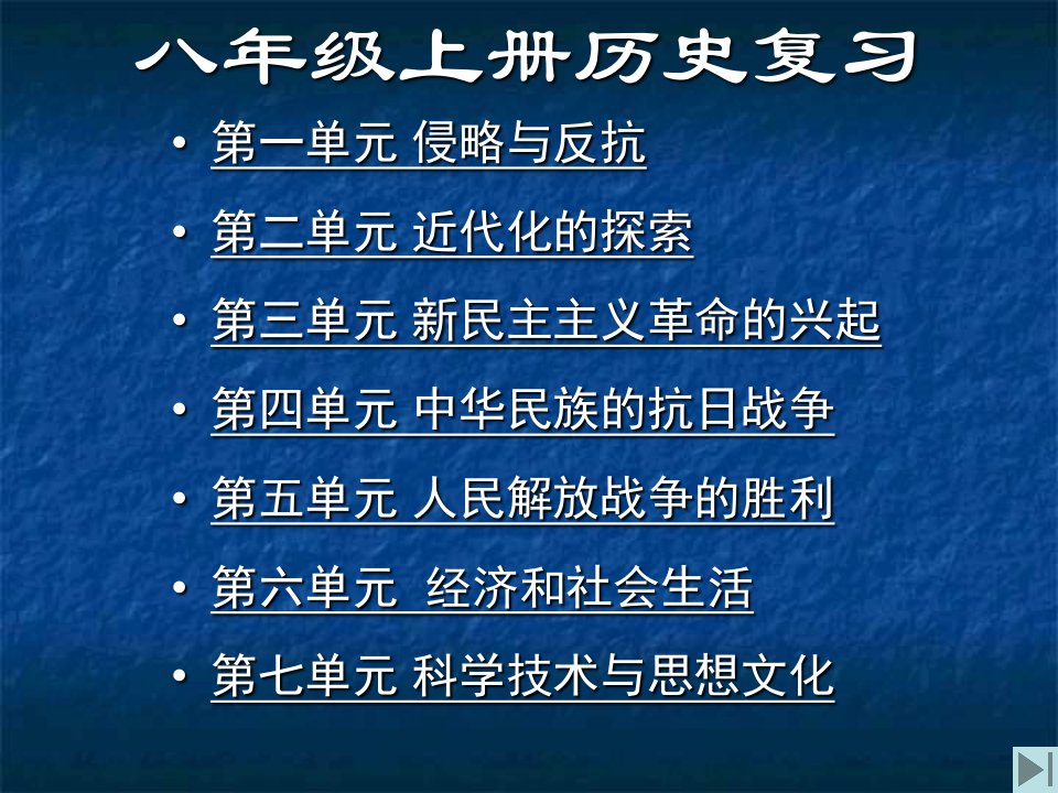 八年级历史上册期末考试复习课件人教版