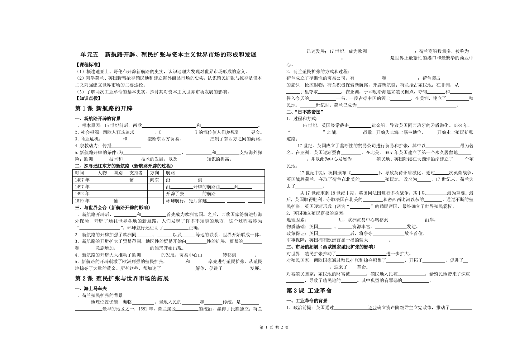 单元五复习提纲