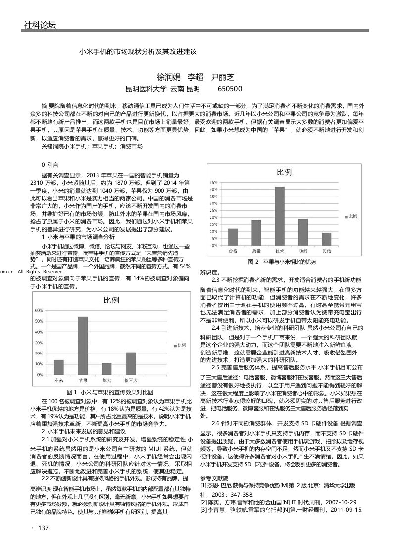 小米手机的市场现状分析及其改进建议